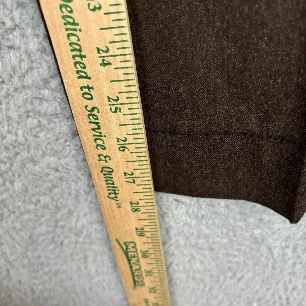 St Croix Dress‎ Pants Men 35x28 Brown Pleated Trousers Silk Wool Italy